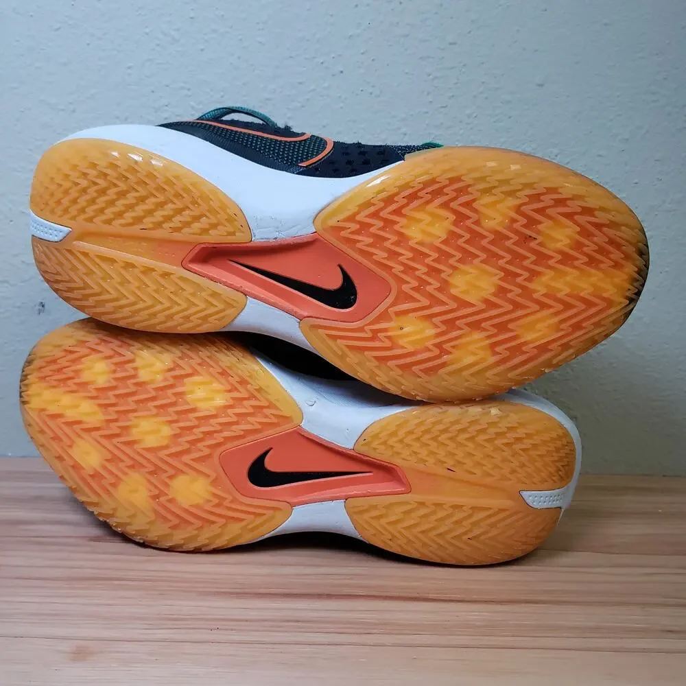 Nike Mens Size 8 G.T. Cut 3‎ Basketball Shoes Black Green Orange Athletic Sporty